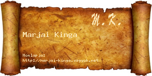 Marjai Kinga névjegykártya