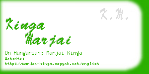 kinga marjai business card